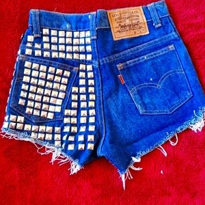 Vintage Studded Levi Shorts